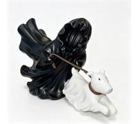 Faceless Ghost Walking Dog Resin Figurine, Halloween Decoration
