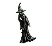 Faceless Witch Statue with Eerie Green Illuminated Face | Seamless Resin Figure, Hand-Painted Matte Finish, Dark Sculptural Character for Halloween Decor and Home Display