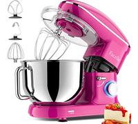 Facelle Stand Mixer, 2000W 6-Speed Tilt-Head Food Mixers Cake Mixer Kitchen Electric Stand Mixer with 6L Stainless Steel Bowl, Dough Hook, Flat Beater, Whisk, Splash Guard, for Baking (Pink Purple)