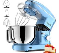 Facelle Stand Mixer, 2000W 6-Speed Tilt-Head Food Mixers Cake Mixer Kitchen Electric Stand Mixer with 6L Stainless Steel Bowl, Dough Hook, Flat Beater, Whisk, Splash Guard, for Baking (Blue)
