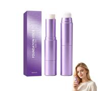 Facelove Foundation Stick, 2-in-1 Cream Makeup Stick with Built-In Blending Brush, Found/ation for Mature Skin, Lightweight Buildable Coverage, Natural Glow & Moisturising All Types (Dark skin tone)