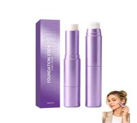 Facelove Foundation Stick, 2-in-1 Cream Makeup Stick with Built-In Blending Brush, Lightweight Buildable Coverage, Natural Glow Finish, Hydrating Feel for Mature & Dry Skin