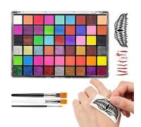 Facepaint Kit for Kid Water Based Facepaint Palette with Brush | Professional Body Makeup Kit for Party Holiday Carnival Haunted House Festival Role-Playing Masquerade Photo Props
