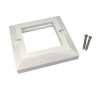 kenable Faceplate 2 Port Dual 85 x 85mm Bevelled Single Gang for RJ45 Modules [Faceplate : Single Gang]