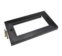 kenable Faceplate 4 Port Low Profile Double Gang 146x86mm RJ45 Modules BLACK
