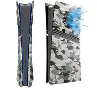 Faceplate Cover Plates for PS5 Pro Digital Edition, Replacement Skin Case with Breathable Cooling Vents Good Heat Dissipation Panel Custom ABS Shell for PS5 Pro Console Digital Version (Camouflage)