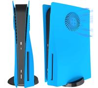 Faceplate Replacement with Cooling Vent for PS5 Cover Shell Skin Fit for PlayStation 5 Console Disc Edition Accessories - ABS, Shockproof, Anti-Scratch & Dustproof Panels Case (Star Blue)