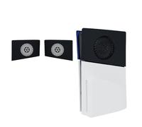 Faceplates Upper Cover Plates for PS5 Slim,Replacement Top Cover,Housing Cooling Housing,Replacement Shell with Cooling Vents Face Plate Side Plates Left & Right Accessories (Black)