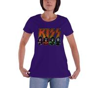 Faces and Icons Skinny Fit T Shirt Kiss Purple XS