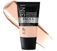 FACES CANADA All Day Hydra Matte Foundation - Mini 3in1 Foundation + Moisturizer + SPF 30 24 HR Aloe Hydration & Vitamin C 10HR Wear Medium to High Buildable Coverage Rose Ivory (18 ml)