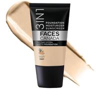 FACES CANADA All Day Hydra Matte Foundation - Mini 3in1 Foundation + Moisturizer + SPF 30 24 HR Aloe Hydration & Vitamin C 10HR Wear Medium to High Buildable Coverage Absolute Ivory (18 ml)