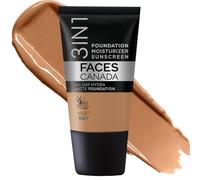 FACES CANADA All Day Hydra Matte Foundation - Mini 3in1 Foundation + Moisturizer + SPF 30 24 HR Aloe Hydration & Vitamin C 10HR Wear Medium to High Buildable Coverage Warm Sand (18 ml)