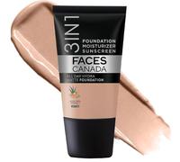 FACES CANADA All Day Hydra Matte Foundation - Mini 3in1 Foundation + Moisturizer + SPF 30 24 HR Aloe Hydration & Vitamin C 10HR Wear Medium to High Buildable Coverage Warm Natural (18 ml)