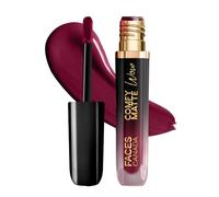 FACES CANADA Comfy Matte Wow Liquid Lipstick - Plum Passion 04, 3.8ml One Swipe Application Highly Pigmented Comfortable Wear Glides Smoothly Long Lasting Transferproof