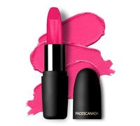 FACES CANADA Weightless Matte Lipstick - Fuschia Wave 02 (Pink), 4.5g Highly Pigmented Lip Color Smooth One Stroke Glide Moisturizes & Hydrates Lips Vitamin E, Jojoba & Almond Oil Enriched
