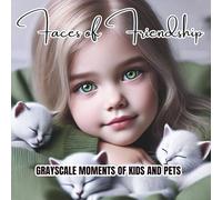 Faces of Friendship: Grayscale Moments of Kids and Pets - 50 Sweet and Funny Portraits of Kids with Their Pets