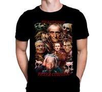 Faces of Peter Cushing - Movie Poster Art - T-Shirt Hammer Horror Black XXL