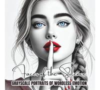 Faces of Silence: Grayscale Portraits of Wordless Emotion - 50 grayscale illustrations where silence speaks through every gaze, inviting relaxation and mindful coloring.