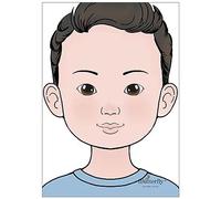 Faces Practice Board for Kids Painting Guide Face Painting Stencils Washable Type G