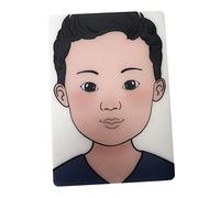 Faces Practice Board Reusable Washable Makeup Artist Colored Makeup Template Boy, 297x210mm