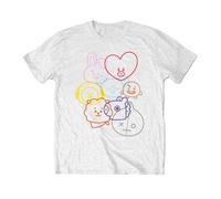 Faces T-Shirt BT21 White L