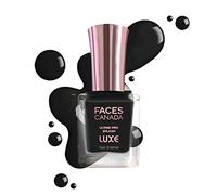 FACESCANADA Ultime Pro Splash Luxe Nail Enamel - Charcoal (L25), 12ml Glossy Finish Quick Drying Long Lasting High Shine Chip Defiant Even-Finish Vegan Non-Toxic Ethanol-Free