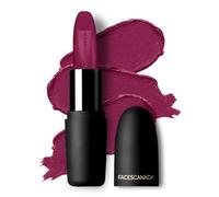 FACESCANADA Weightless Matte Lipstick - Hot Plum 24 (Plum), 4.5G Highly Pigmented Lip Color Smooth One Stroke Glide Moisturizes & Hydrates Lips Vitamin E, Jojoba & Almond Oil Enriched