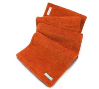Facesoft Eco Sweat Active Towel - Soft and Absorbent Cotton Exercise Towel - No Synthetic Microfibers or Plastics - Perfect Sweat Towel for Gym, Exercise, Fitness, Sports, Yoga - Orange - 1 Pc