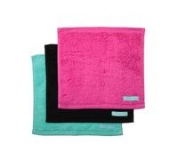 FACESOFT Eco Sweat Mini Towel Set - Soft and Absorbent Cotton Exercise Towel - No Synthetic Microfibers or Plastics - Perfect Sweat Towel for Gym, Exercise, Fitness, Sports, Yoga - 3 Pc