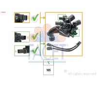 Facet 7.8866K Coolant Thermostat Fits Citroën Berlingo C3 C3 Picasso C4 Peugeot