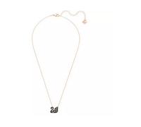 Swarovski Women's Facet Swan Necklace, Iconic Swarovski Swan Logo with Crystals in a Mixed Metal Finish, from the Swarovski Facet Swan Collection