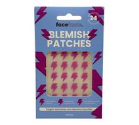 Facetacts Vegan Blemish Patches, 24 Applications, with Hyaluronic Acid and Salicylic Acid, Lightning Bolt Design