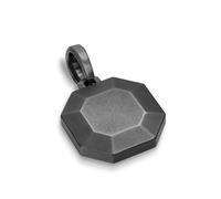 Faceted Amulet In Black Titanium, 16mm