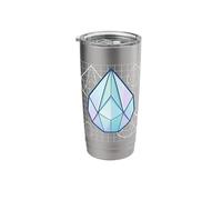 Faceted Gemstone Blueprint Geometric Crystal Design Stainless Steel Insulated Tumbler