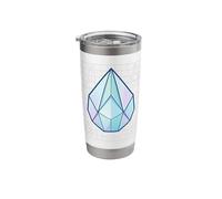 Faceted Gemstone Blueprint Geometric Crystal Design Stainless Steel Insulated Tumbler