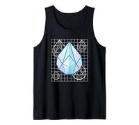 Faceted Gemstone Blueprint Geometric Crystal Design Tank Top