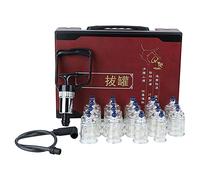 Faceuer Vacuum Cupping Set, Chinese Hijama Cupping Set Professional Massage Cupping Set 19 Cups Suction Cup Vacuum Therapy Set for Cupping Massage Muscle and Joints