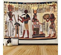 FaceYee Ancient Egypt Mythology Wall Hanging Egyptian Gods Pharaohs Hieroglyphic Carvings Tapestries 39.5"X59"(100x150cm) Color:Ancient Egypt Mythology