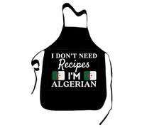 FaceYee Aprons I Don't Need Recipes I'M Algerian Cooking Baking Novelty Chef Father's Day Gifts Kitchen BBQ Decor Color:Algerian