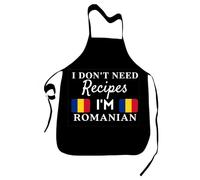 FaceYee Cooking Baking Novelty Chef Gifts I Don't Need Recipes I'M Romanian Aprons Father's Day Kitchen BBQ Decor Color:Romanian
