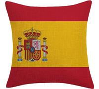 FaceYee National Flag of Spain Throw Pillowcase Pillow Cover Removable 45 x 45cm Puerto Rico Lover Decor Double Side Color:National Flag of Spain