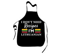 FaceYee Novelty Chef Aprons I Don't Need Recipes I'M Lithuanian Cooking Baking Kitchen BBQ Decor Father's Day Gifts Color:Lithuanian
