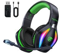 Fachixy FC100 Wireless Gaming Headset - 2.4GHz & Bluetooth Headphones with Microphone - 3D Stereo Sound & 50Hrs Battery Life - For PS5, PS4, Switch, PC, Mac, Tablets and Smartphones