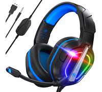 Fachixy FC200 Gaming Headset for PS4, PS5, Xbox, Switch, PC, Computer Headset with Microphone, 3.5mm Gaming Headphones with RGB Light