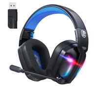 Fachixy FC300 Wireless Gaming Headset with Mic, Gaming Headset for PS5 PS4 PC, 2.4GHz USB & Bluetooth Gaming Headphones, 50Hr Battery & 3D Stereo Sound, For Switch, Laptop, Mac