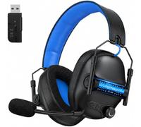 Fachixy FC400 Wireless Gaming Headset with Mic for PS5, PS4, PC, Switch | 2.4GHz & Bluetooth, ≤20ms, 50mm Drivers, Clear Mic, 50H Battery, LED Lights