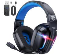 Fachixy FC300 Wireless Gaming Headset with Mic, Gaming Headset for PS5 PS4 PC, 2.4GHz USB & Bluetooth Gaming Headphones, 50Hr Battery & 3D Stereo Sound, For Switch, Laptop, Mac