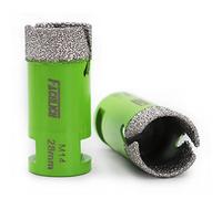 FACHLICH Diamond Core Drill Bit,2pcs Diameter 28mm Thread M14,Vacuum Brazed Dry Wet Hole Saw for Porcelain Tile,Granite,Marble,Concrete,Masonry,Brick