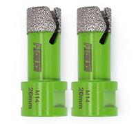 FACHLICH Diamond Core Drill Bits 20mm Porcelain Hole Saw 2pcs Vacuum Brazed for Porcelain Tile Ceramic Granite Marble