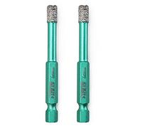 FACHLICH Diamond Core Drill Bits 6mm 2PK Porcelain Tile Drill Bits with Quick Change Hex Shank for Granite Marble Tile Porcelain Ceramic Hard Materials